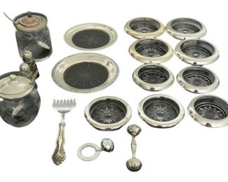 30. Sterling and Silver Rimmed Items