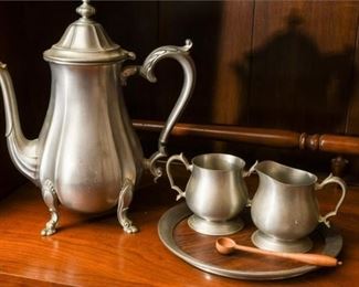 75. Pewter Tea Service