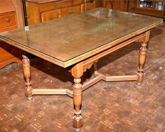 87. Antique Refactory Top Dinning Table