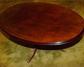 101. Mahogany Oval Coffee Table