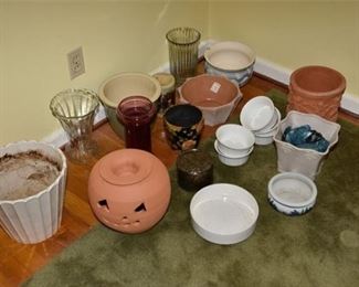 111. Group Lot Flower Pots