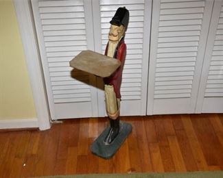 113. Wooden Statue With Tray