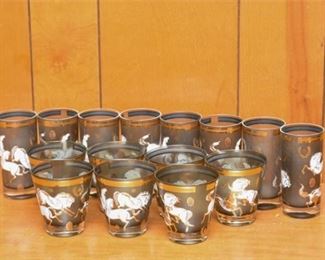 125. Group Lot Vintage Glass Barware