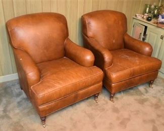 171. Pair Of Leather Armchairs