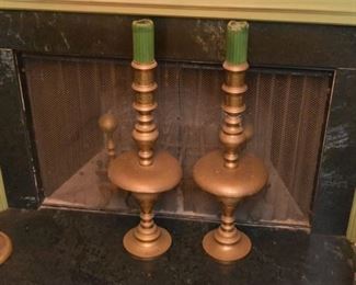 188. Pair Of Brass Candlestick Holders