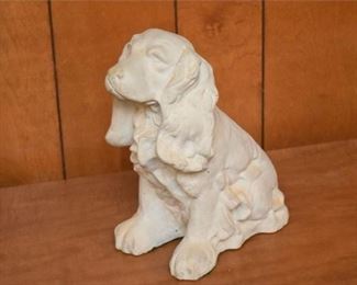203. Composition Dog Figurine