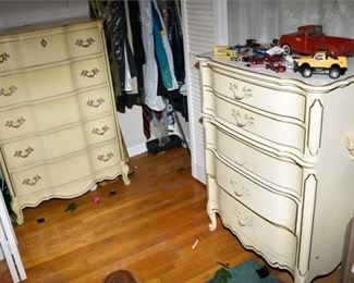 216. Two 2 Vintage Provincial style Chest Of Drawers