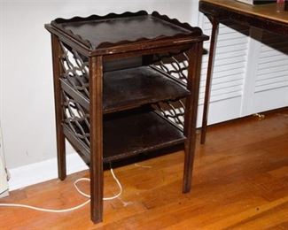 224. Three 3 Tier Wooden Shelf