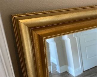 Gold Beveled Mirror with Hanging Hardware (35x46) $80 - DISCOUNTED TO $60, OBO