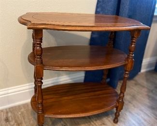 Solid Wood, 3-Tier Side Table, 24w 14d 24h, $50 - DISCOUNTED TO $40, OBO