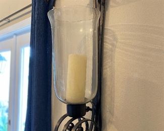 Metal/Glass Candle Decor (remote) 10w 34h 10d, $30 - DISCOUNTED TO $20, OBO
