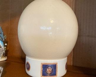 Genuine Ostrich Egg, w/Hole in Base, $20 (base it is sitting on is sold separately) - DISCOUNTED TO $10, OBO