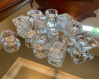 Lot of (12) antique crystal salt cellars, $30 - DISCOUNTED TO $20, OBO