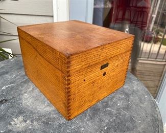 Vintage Wooden Dovetail File Box, $14 - DISCOUNTED TO $10, OBO