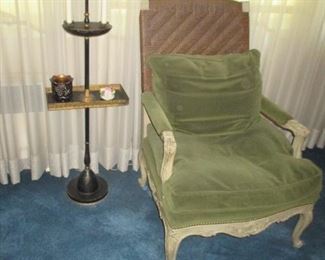 Vintage Lamp Table & Arm Chair Seating
