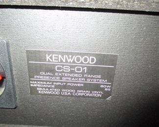 KENWOOD CS-01 DUAL EXTENDED RANGE SPEAKER