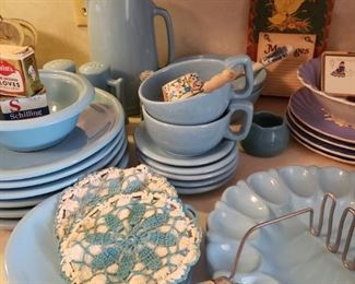 blue vintage kitchen