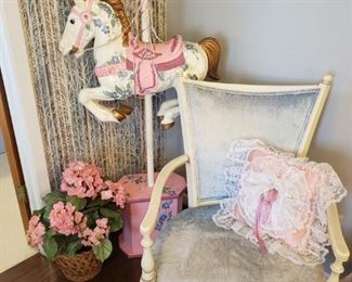 Blue and pink accents all over this home