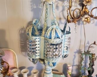 blue crystal lamps