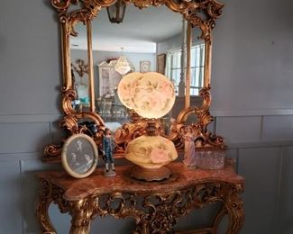 Grand entry table and mirror