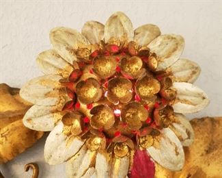 here's a flower with a red light bulb