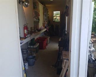 room full of stuff, tools, etc