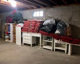 Basement contents, additional dressers & tables