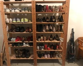 Wooden Shelves
& Some Women’s Shoes size 6
