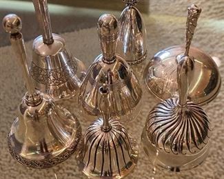 Sterling Silver dinner bell collection (partial) - Only 3 bells left