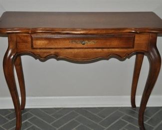 COUNTRY FRENCH COLLECTION, ONE DRAWER SOLID MAPLE CONSOLE TABLE, 38ʺW × 15ʺD × 27ʺH. OUR PRICE $395.00