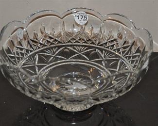 STUNNING WATERFORD LISMORE CRYSTAL FOOTED 10" FRUIT BOWL. OUR PRICE $175.00    