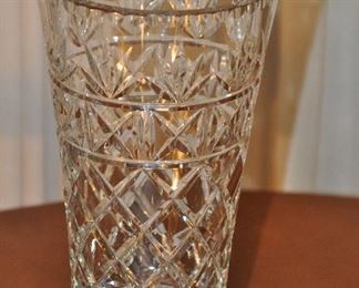 LARGE 10.25"H CUT CRYSTAL VASE. OUR PRICE $45.00