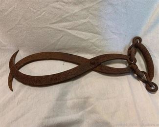 Antique Ice or Hay Tong Hooks