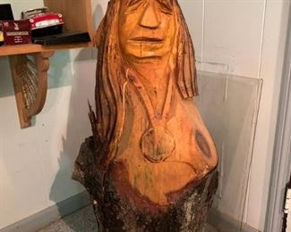 Carved Wooden Native American Art