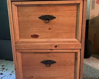 Mexican Rustic Wood file Cabinet