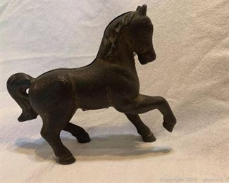 Vintage Irone Horse Piggy Bank