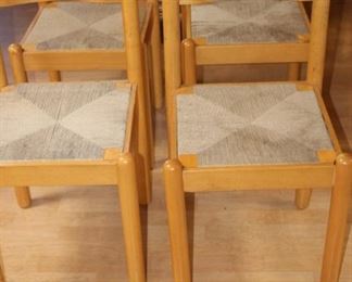 $180 set of 4. Italian made , rope seat kitchen chairs.