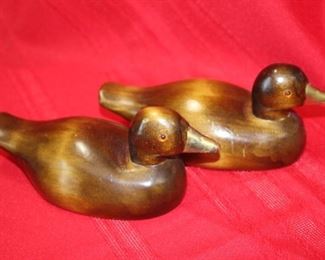 $15 pr. Wooden duck decoys.