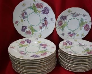 50% OFF, NOW $37.50                                                                
$75.  Set of 12 salad plates and 12 tea plates. "Wildrose" Hohenberg, Germany
