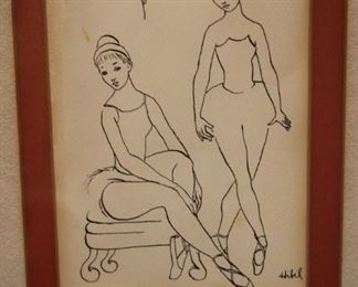 $20. Edna Hibel ballerina sketch.