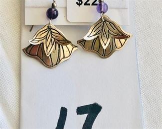 Sterling/amethyst earrings - $22.00
