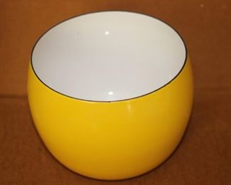 $45, Dansk, yellow and white enameled bowl. 5.25x4 IHQ France