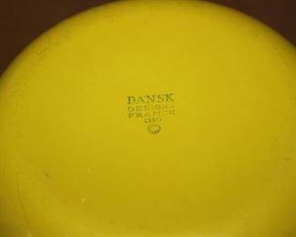 $45, Dansk, yellow and white enameled bowl. 5.25x4 IHQ France