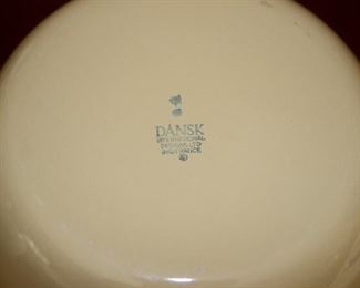 $25, Dansk, tan enameled bowl. 6.25x5. IHQ France