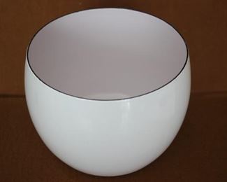 $65, Dansk, white enameled bowl. 7.25x6. IHQ France