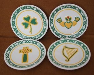 $8. Four ceramic Irish coasters.