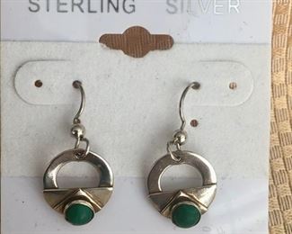25% OFF. NOW $20.00                                                              #37.  Sterling/turquoise dangle earrings.   $25.00