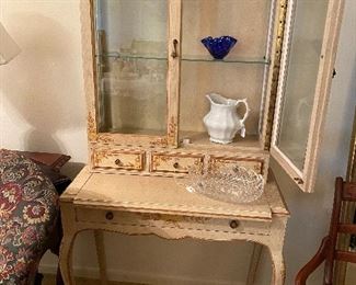Beautiful French inspired small desk/ Display case 195.00