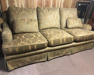 Erwin Lambert sofa in Gold tone on tone damask, available at different location