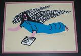 Howard Finster Angel. Signed, numbered and framed
